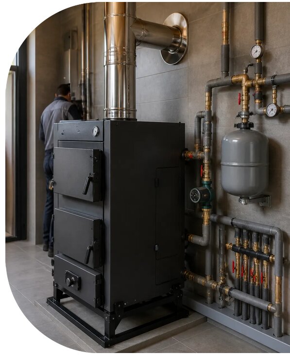 Монтаж твердотопливного котла в Инте от 15213 р. | АПаруса-Инт