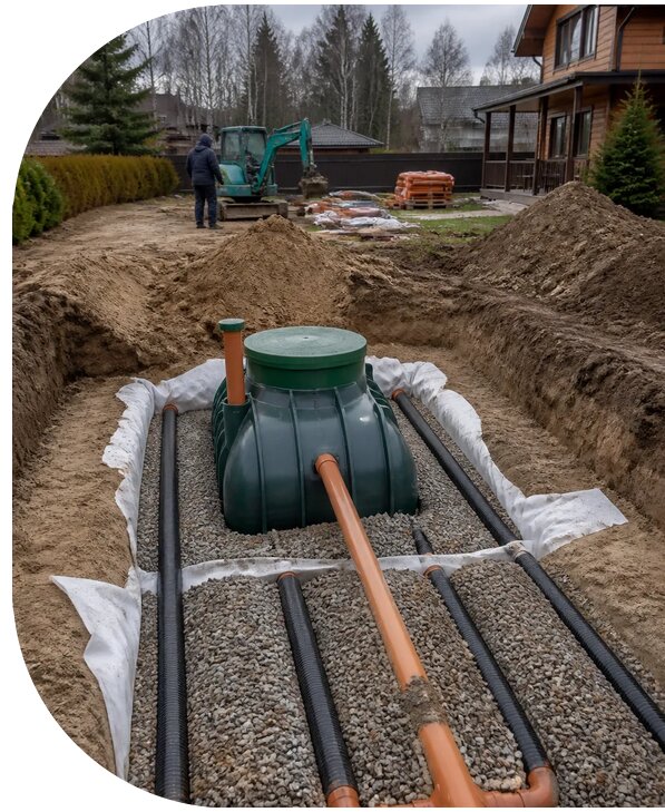 Монтаж септика с дренажным полем в Инте от 121704 р. | АПаруса-Инт